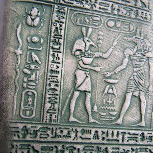 New Green Egyptian Pottery Soap or Trinket Dish